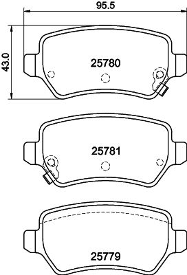 Brake Pad Set, disc brake 8DB 355 040-611