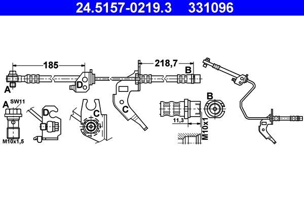 Brake Hose 24.5157-0219.3