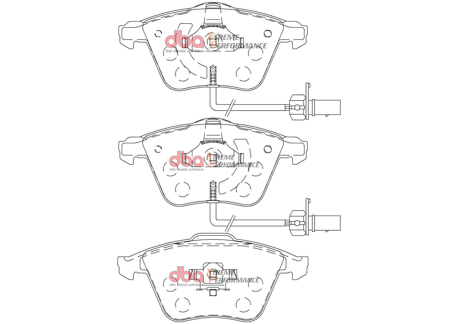 DBA XP PERFORMANCE BRAKE PADS [ Volkswagen Eos, Passat 2005-2016 F ] - TecDoc Only