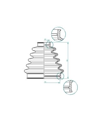 Faltenbalg, Antriebswelle Faltenbalg, Antriebswelle