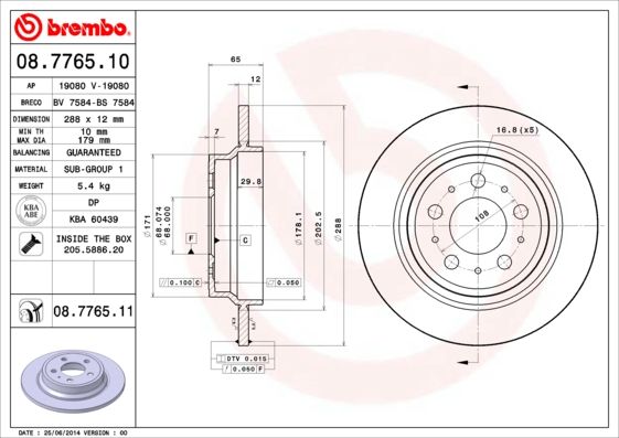 Brake Disc 08.7765.11