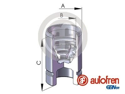 Piston, brake caliper D02589