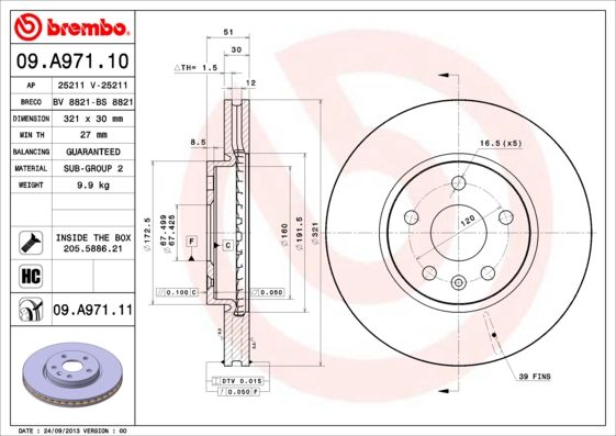 Brake Disc 09.A971.11