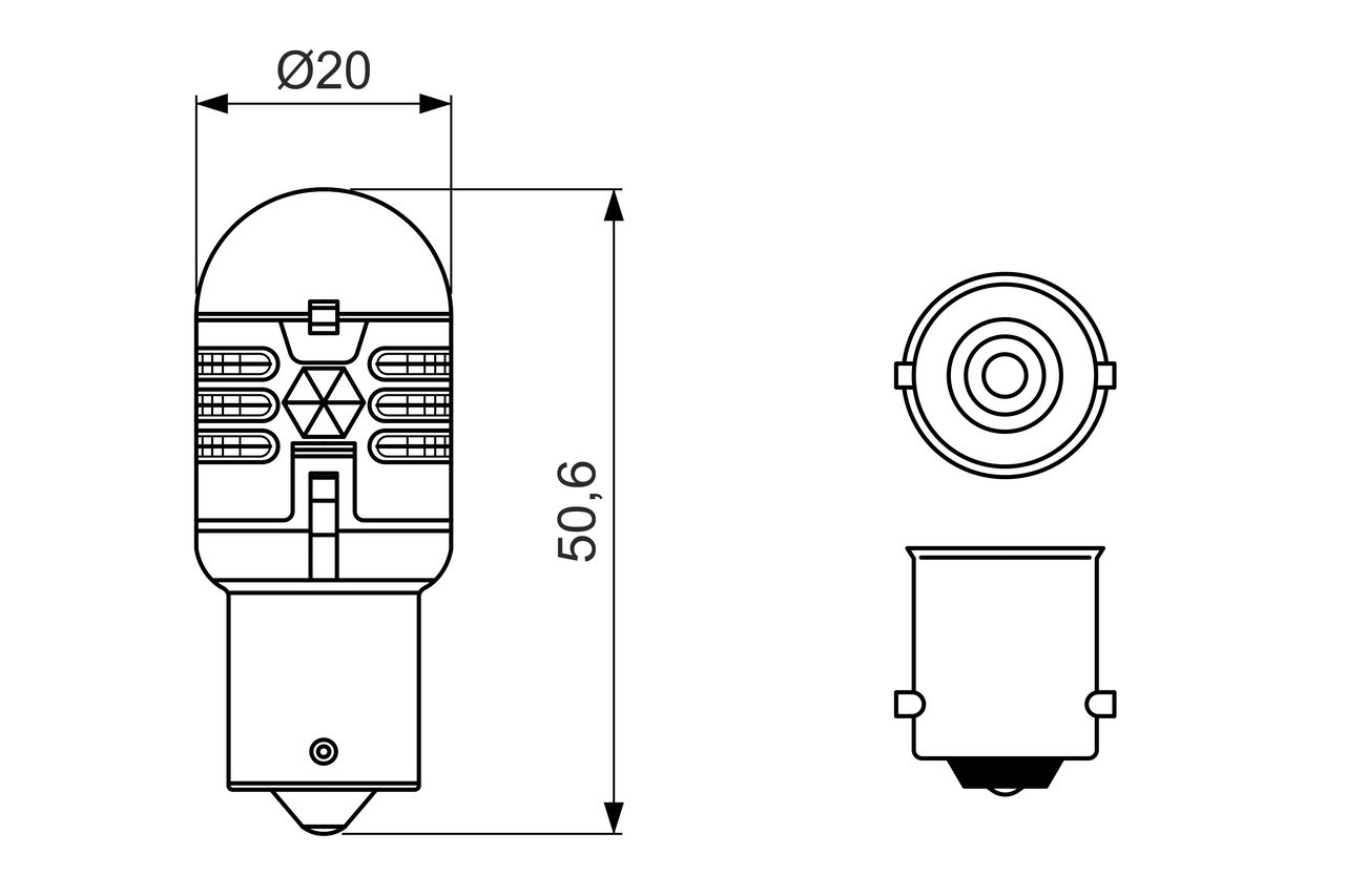 1 987 301 517 BOSCH LED Retrofit BL 6000 K izzó, féklámpa