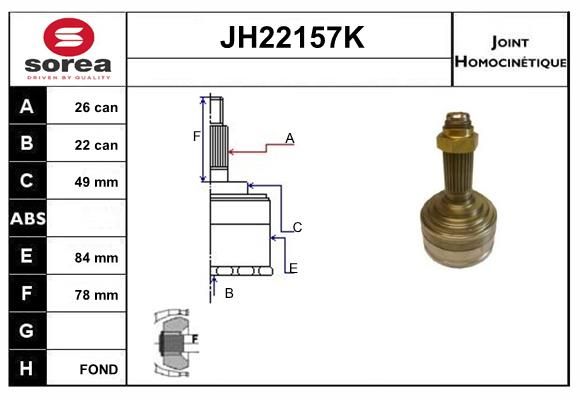 KIT CV JOINT AVEC KR054 - SERIE 400