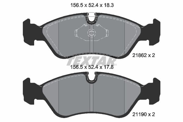 Brake Pad Set, disc brake 2186201