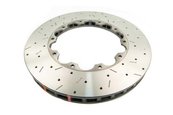 5000 Rotor Cross-drill/slotted - KP [ Dodge Charger Brembo Replacement 15-> F ] with M6 Lock Nut - TecDoc 2