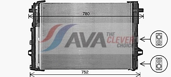AVA QUALITY COOLING MS5716D - Kondensator, Klimaanlage ** CLEVER FIT **