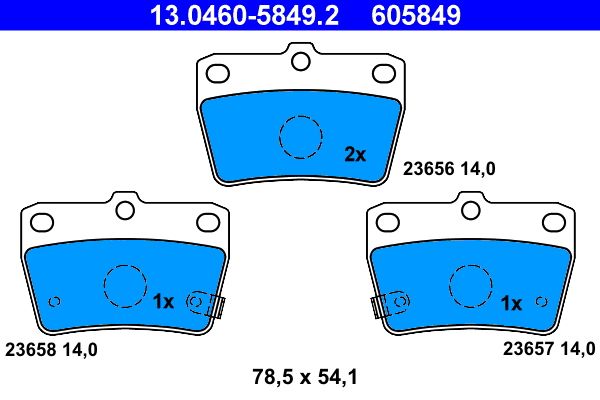 Brake Pad Set, disc brake 13.0460-5849.2