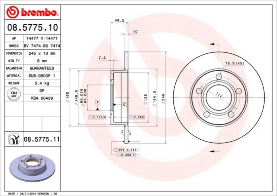 Brake Disc 08.5775.11