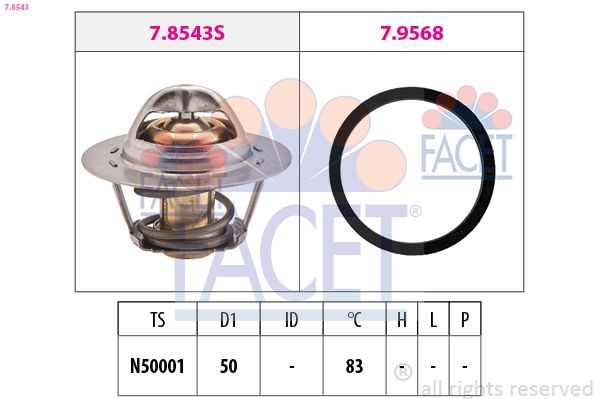 Thermostat, coolant 7.8543