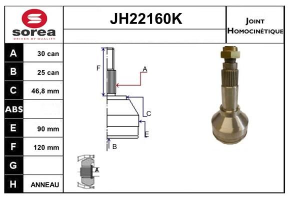 KIT CV JOINT AVEC KR053 - 900