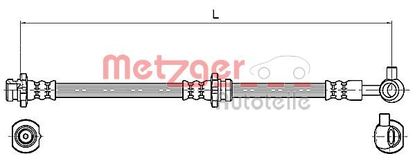 4110132 METZGER fékcső