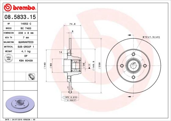 Brake Disc 08.5833.15