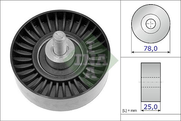 Deflection/Guide Pulley, V-ribbed belt 532 0705 10