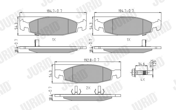 Brake Pad Set, disc brake 573077J