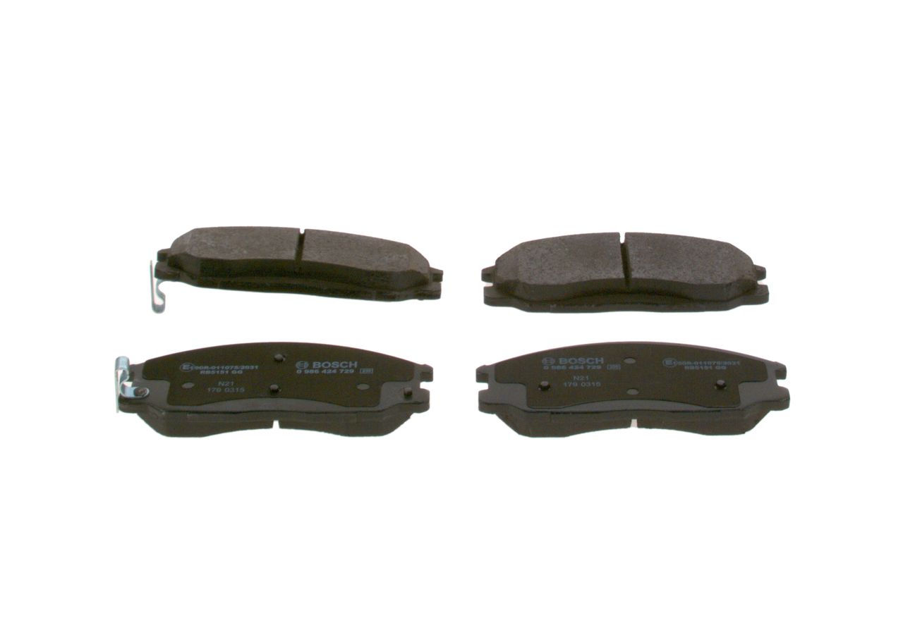 Brake Pad Set, disc brake 0 986 424 729