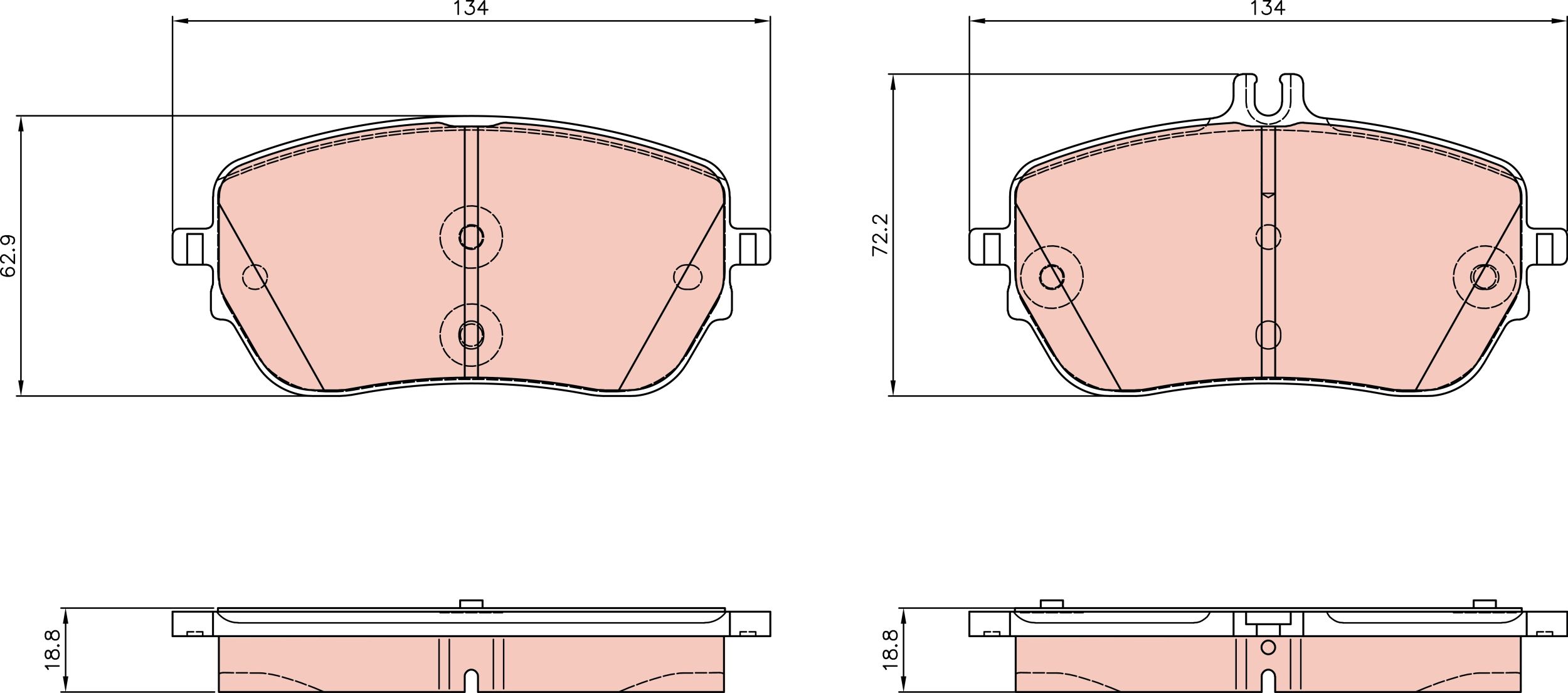 TRW BRAKE PAD SET, DISC BRAKE - TecDoc Only