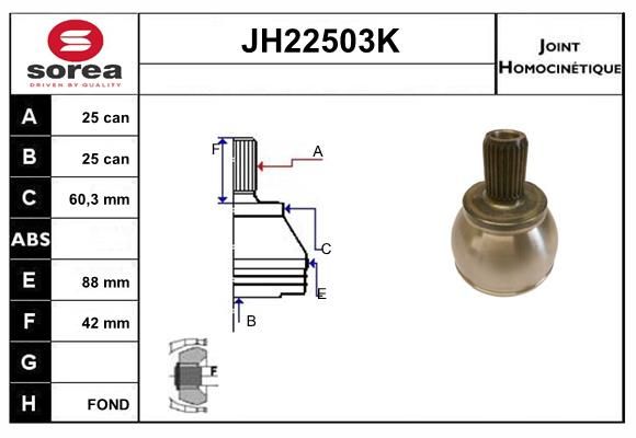 KIT CV JOINT AVEC KR089 - MECEDES C