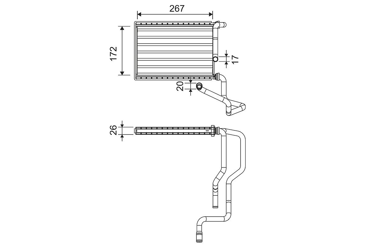 VALEO 811579 Heat Exchanger, interior heating