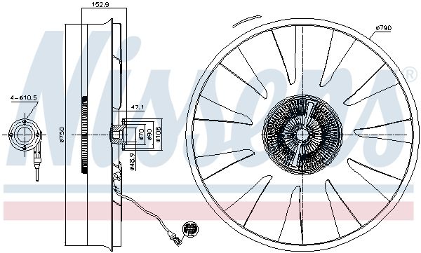 Acoplamiento, ventilador del radiador