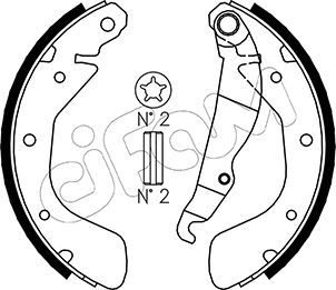 Brake Shoe Set 153-309