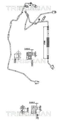 TRISCAN 9010 29017 High-/Low Pressure Line, air conditioning