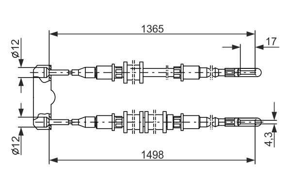 BOSCH 1 987 477 130 - Seilzug, Feststellbremse