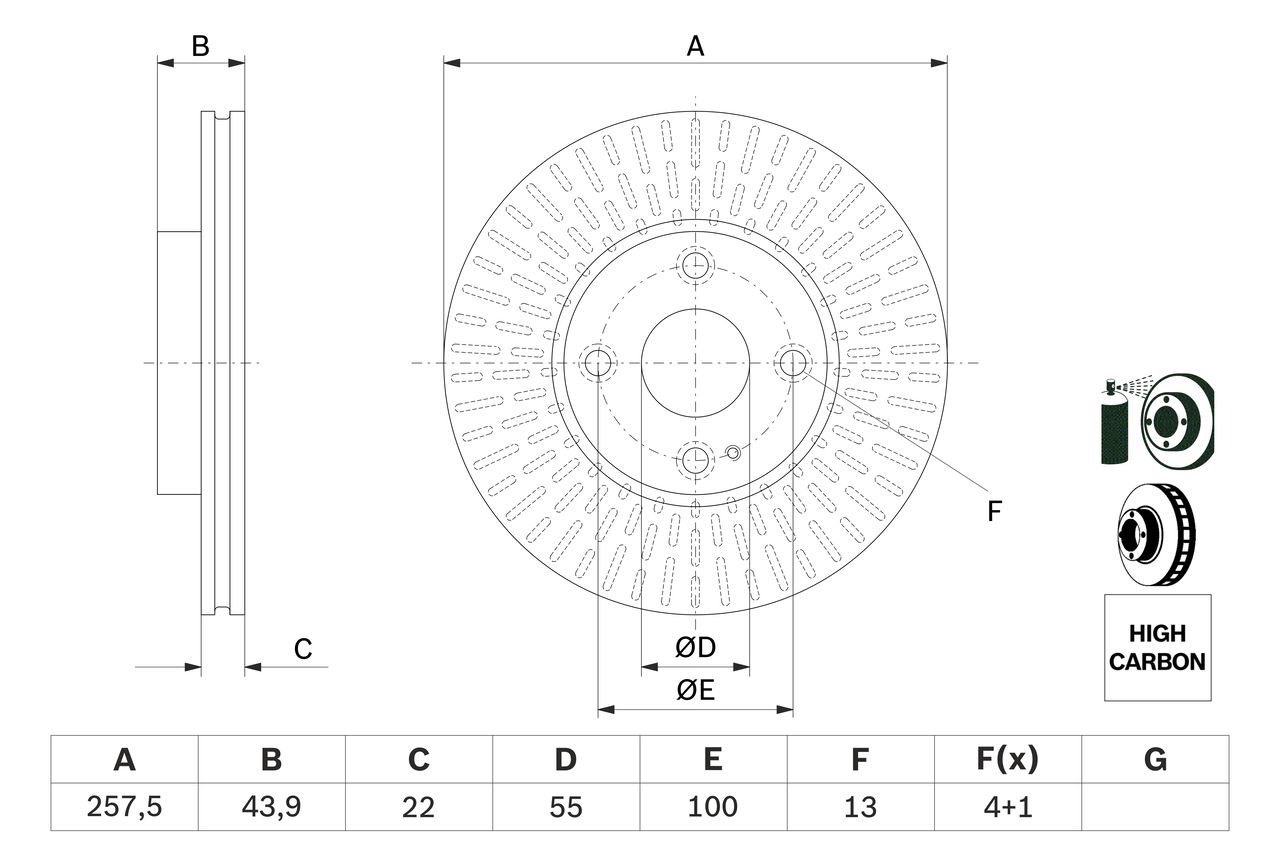 Brake Disc 0 986 479 E56