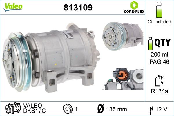 VALEO 813109 Compressor, air conditioning