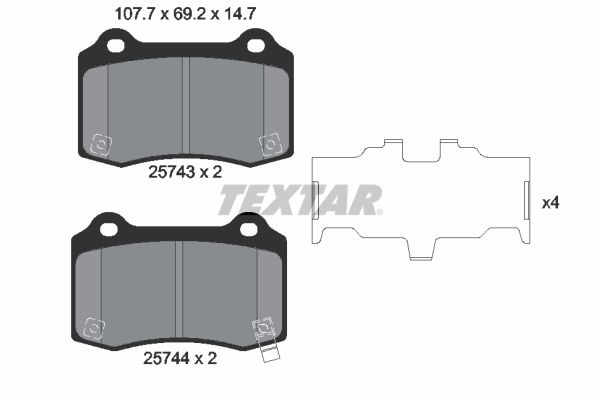 Brake Pad Set, disc brake 2574301