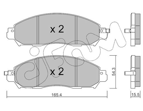 Brake Pad Set, disc brake 822-1081-1