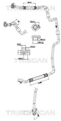 TRISCAN 9010 29091 - Hochdruck-/Niederdruckleitung, Klimaanlage