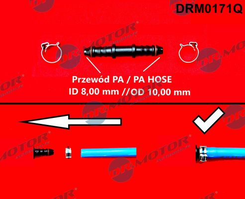 Dr.Motor Automotive DRM0171Q Hose Connector, fuel hose