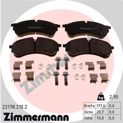 Brake Pad Set, disc brake 22178.210.2