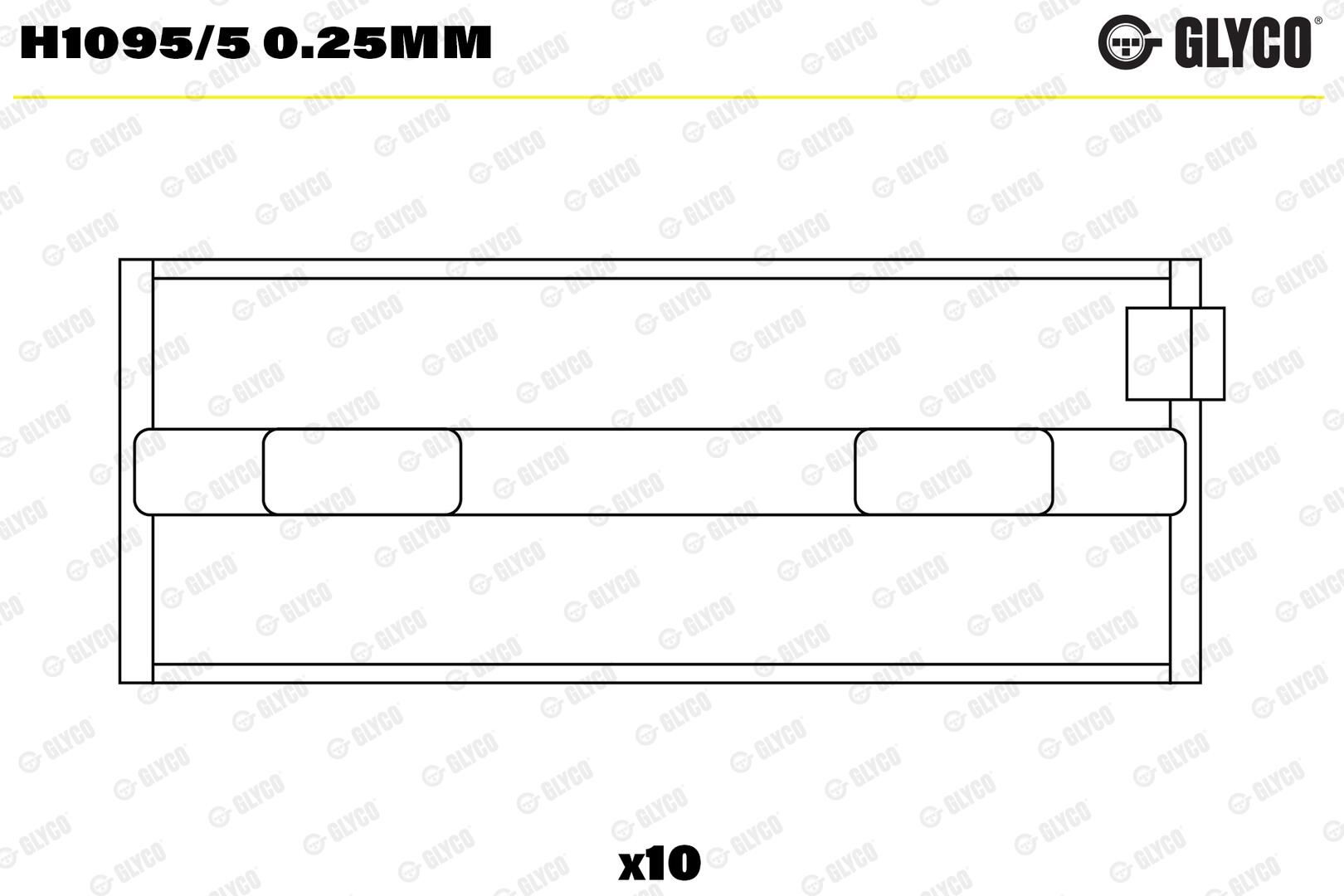 GLYCO H1095/5 0.25mm - Kurbelwellenlager