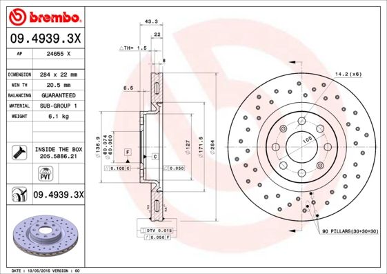 Brake Disc 09.4939.3X