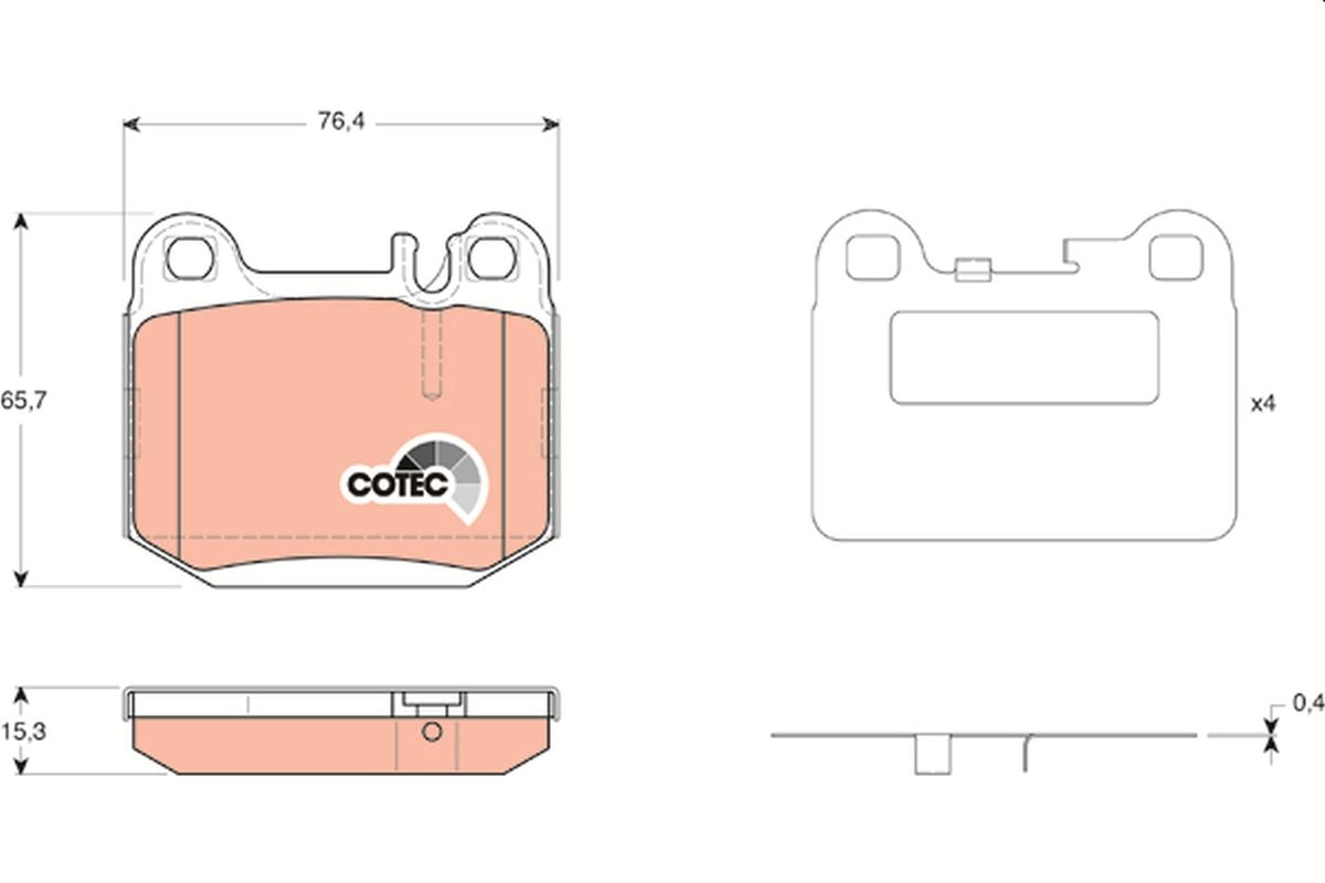 Brake Pad Set, disc brake GDB1457