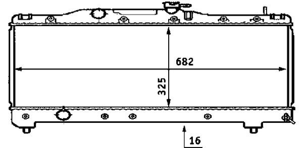 Radiator, engine cooling CR 533 000S