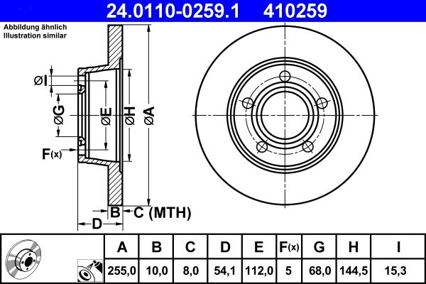 Brake Disc 24.0110-0259.1