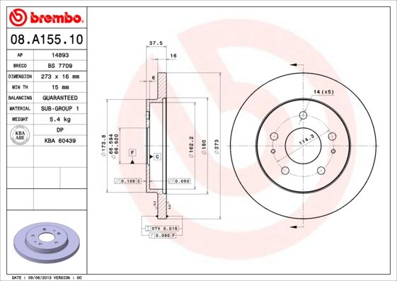 Brake Disc 08.A155.10