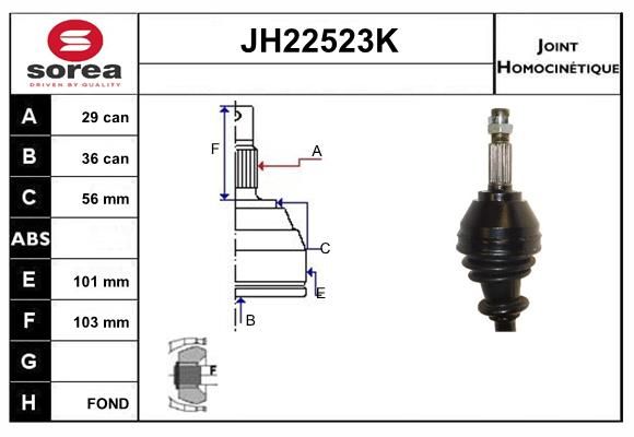 KIT CV JOINT AVEC KR026  - NISSAN