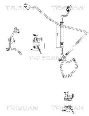 TRISCAN 9010 29123 - Hochdruck-/Niederdruckleitung, Klimaanlage