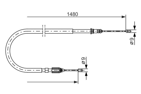 BOSCH 1 987 477 653 - Seilzug, Feststellbremse