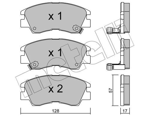 Brake Pad Set, disc brake 22-0115-0