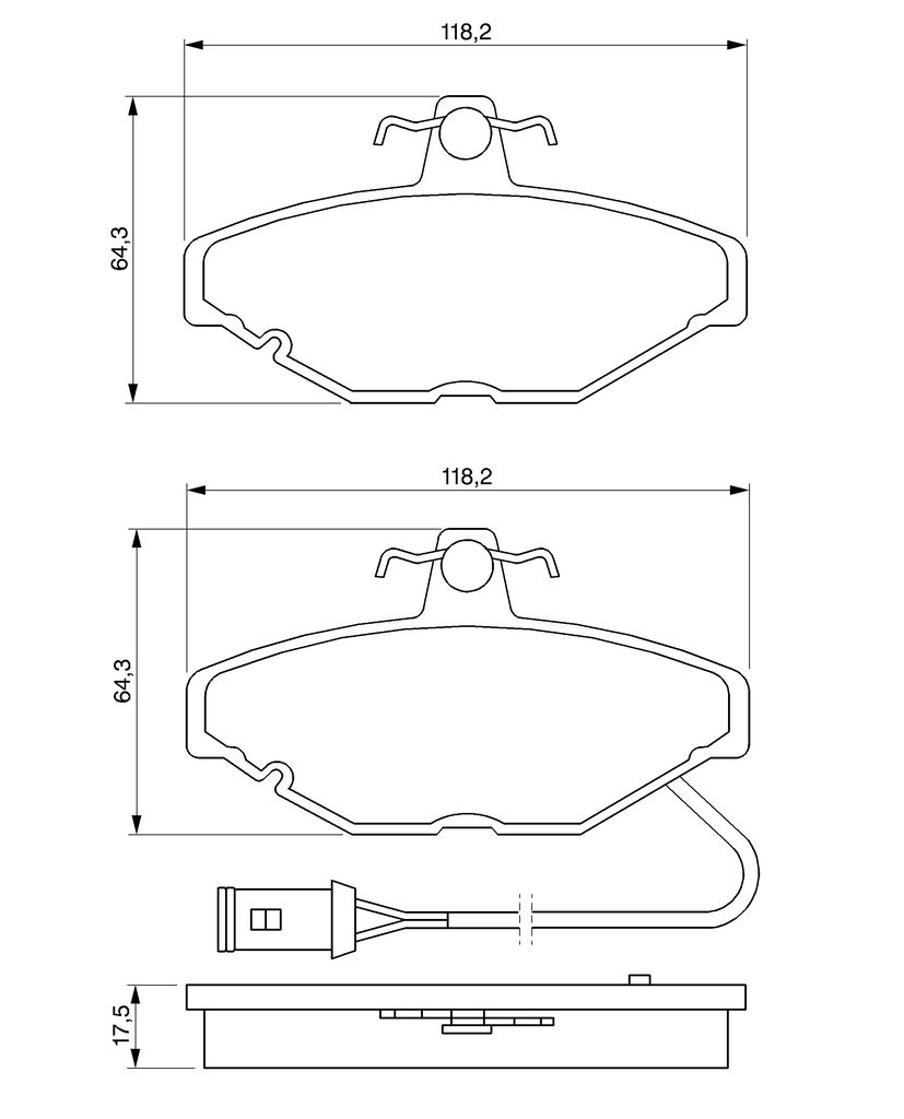 Bremsbelagsatz, Scheibenbremse