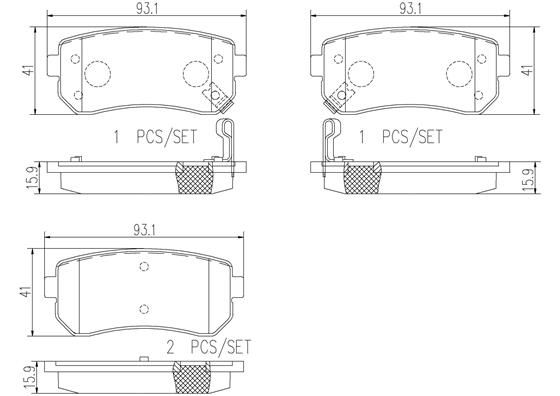 HYUNDAI I30 (FD) 1.6 07-12 (RR) - TecDoc 1