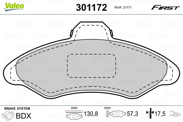 Brake Pad Set, disc brake 301172