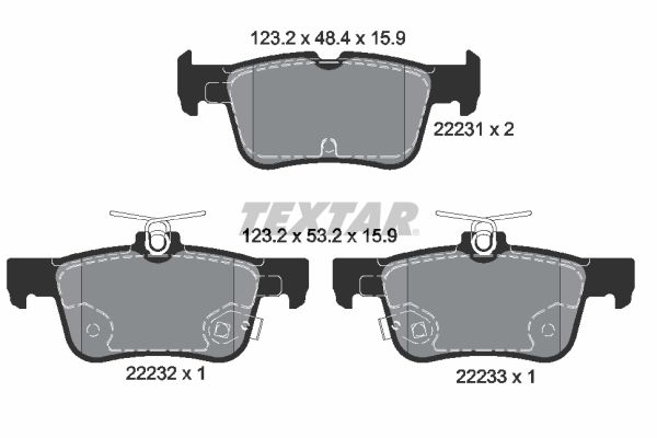 Brake Pad Set, disc brake 2223101