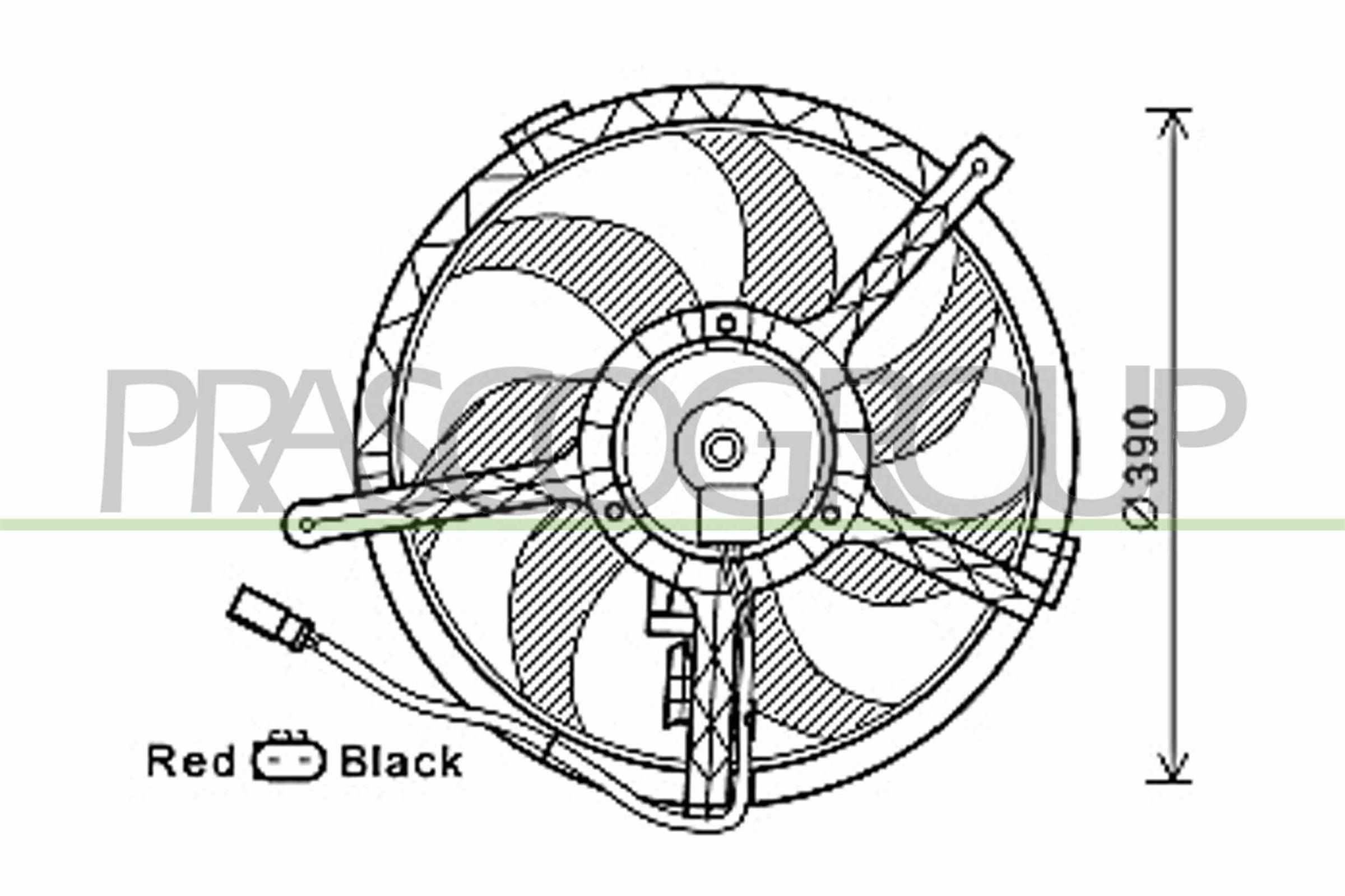 MN308F002 PRASCO AQ ventilátor, motorhűtés